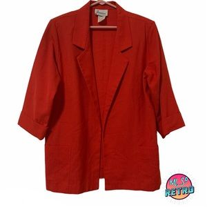 Vintage 80's Joanna Red Blazer